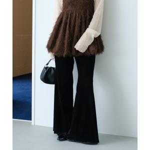 パンツ 「お気に入り3.5万人突破/低身長サイズ/2サイズ展開」ベロアチュールパンツ レディース