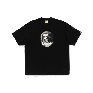 BAPE Tシャツ ホワイト レオパード APE RELAXED FIT TEE A BATHING APE（アベイシングエイプ） tシャツ WILD LEOPARD PATTERN
