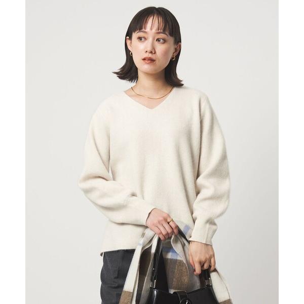 ニット セーター FOXブレンド フォルム Vネック ニット プルオーバー レディース