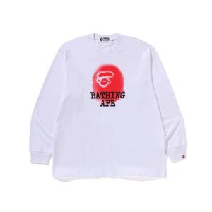 tシャツ BATHING APE LOGO RELAXED FIT LS TEE メンズ