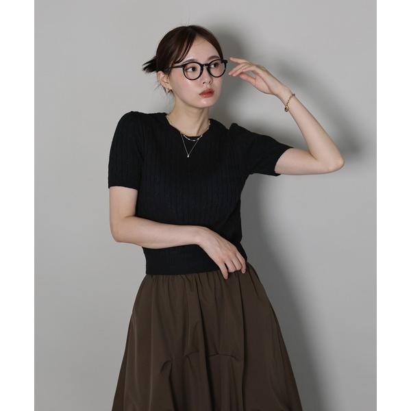 ニット セーター カシミヤ混ケーブルニット レディース