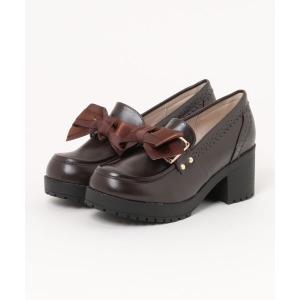 パンプス 「minia」リボンバックルパンプス