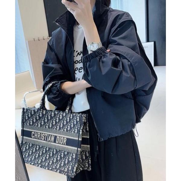 コート アウター ボンバースタイル バルーンアーム ジップアップアウター レディース