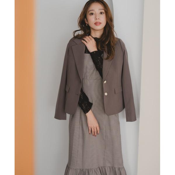 ジャンパースカート 2025秋冬新作 ギャザーショルダーマーメイドジャンスカ