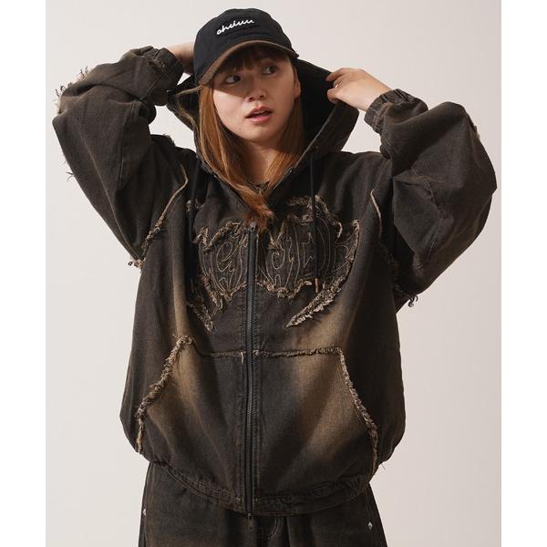 デニムジャケット gジャン トライバルフリンジ デニムZIPパーカー / Tribal Fringe...