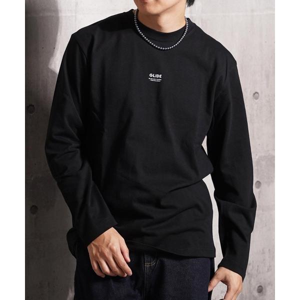 tシャツ 度詰め天竺 ロゴ ロングスリーブTシャツ / High-density jersey lo...