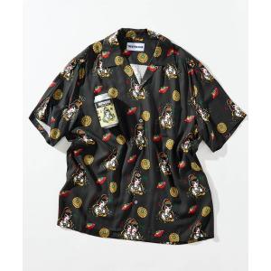 アロハシャツ シャツ 「 KARYU / 花柳  」KARYU × NEAT ALOHA COLLABORATION ALOHA SHIRTS BLACK　RSI メンズ レディース