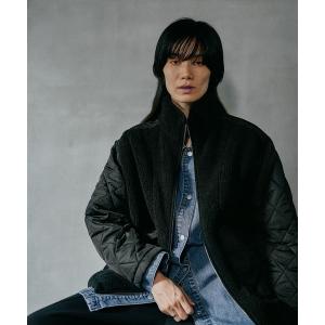 ブルゾン アウター スタンドボアキルトブルゾン　523889 レディース