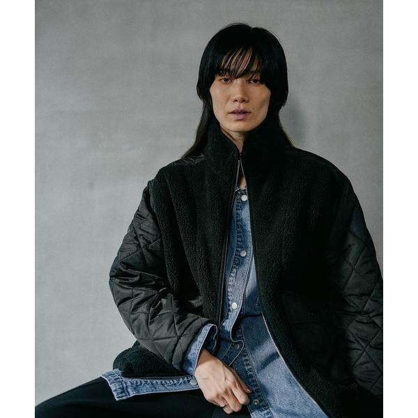 ブルゾン アウター スタンドボアキルトブルゾン　523889 レディース