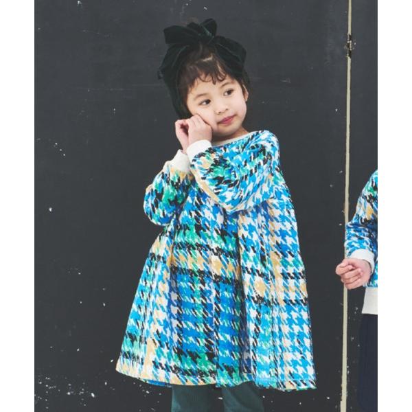 ワンピース 千鳥ＰＴふわかる裏毛ワンピース キッズ 子供服 女の子