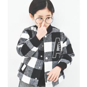 コート アウター 起毛ブロックチェック裏キルトジャケット キッズ 子供服 男の子 女の子