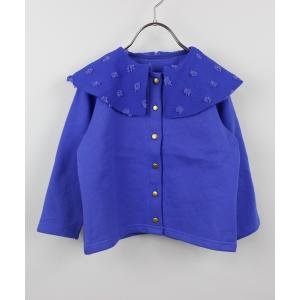 カーディガン  裏毛カットドビーＢＩＧ衿カーディガン キッズ 子供服 女の子