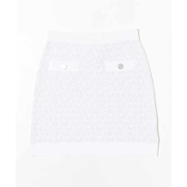 スカート MK DOT ロゴ ジャカード ニット スカート