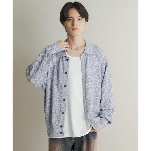 カーディガン ミックスニットカーディガン メンズ