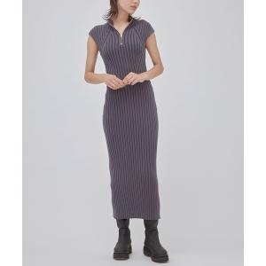 「A + TOKYO」 ニットワンピース 2 グレー レディース