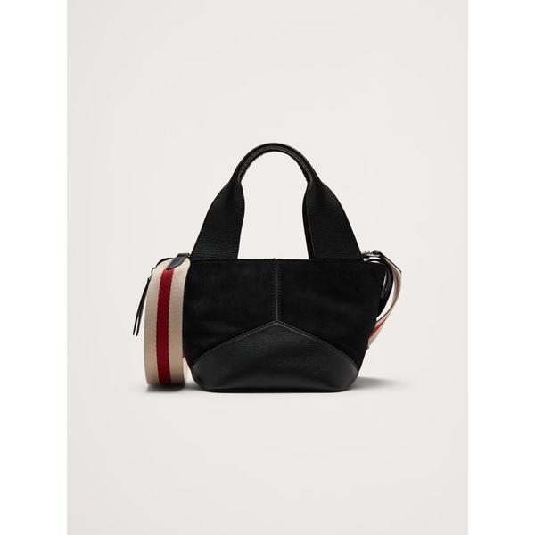 ハンドバッグ レザー ＆ スエード ミニ ジップトート