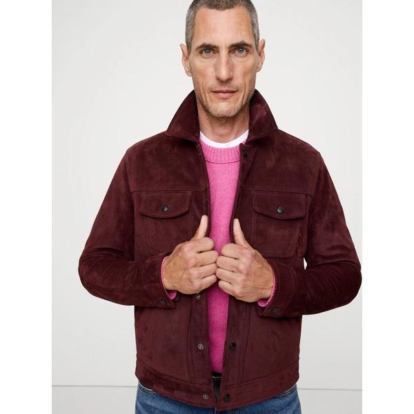 コート ジャケット オイル スエード レザートラッカージャケット メンズ