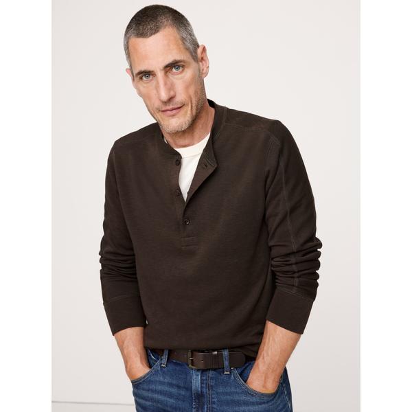 tシャツ スラブ ダブルニット ヘンリーTシャツ メンズ