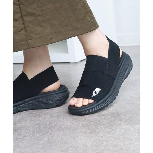 「THE NORTH FACE」 フラットサンダル 24.0cm ブラック レディース