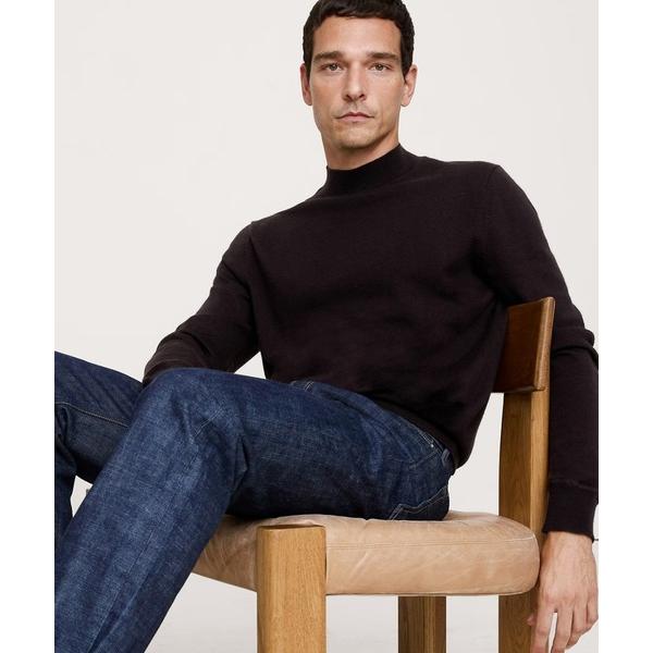 セーター ニット メリノ モックネックセーター メンズ