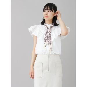 「Te chichi CLASSIC」 ノースリーブブラウス フリ- オフホワイト レディース