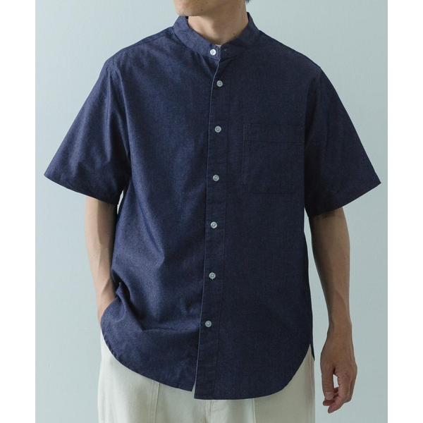 「ITEMS URBANRESEARCH」 半袖シャツ MEDIUM ネイビー メンズ