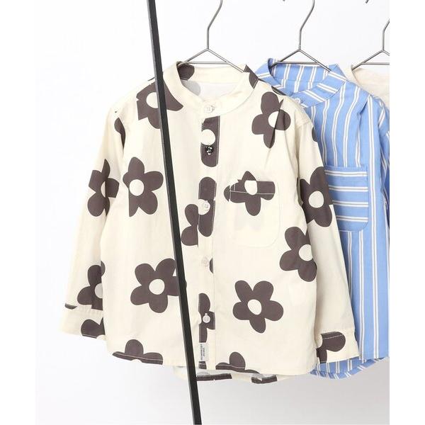 ブラウス シャツ 「リンク/ジュニア対応」ノーカラーシャツ キッズ 子供服 男の子 女の子