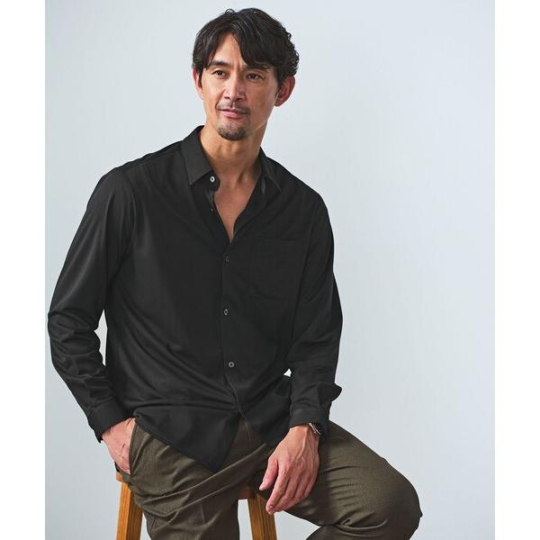 シャツ 「WEB限定」JUST fit トリコット ドレープ シャツ メンズ