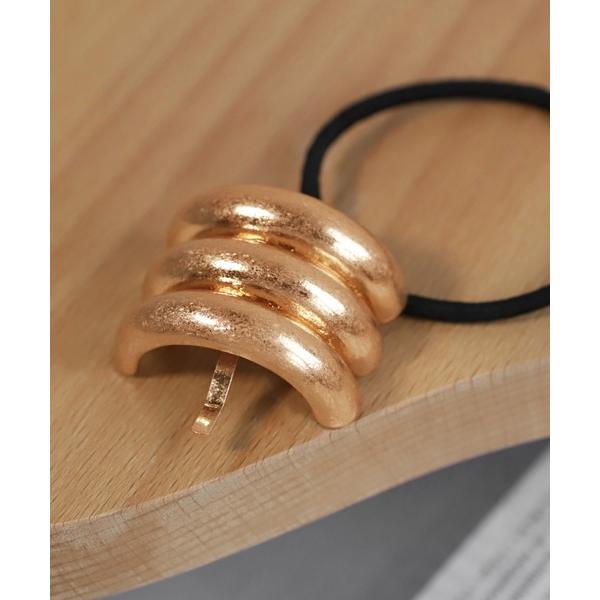 ヘアゴム マットメタルデザインポニーフック