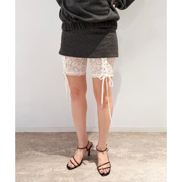 パンツ 「YUHAN WANG/ユハン ワン」laced biker shorts レディース
