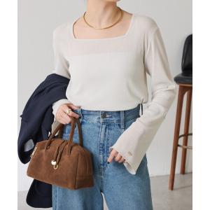 tシャツ ラメリブスクエアロンT レディース