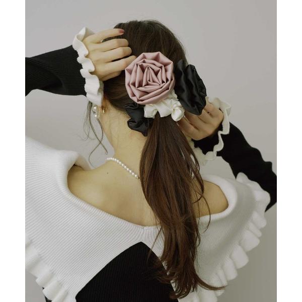 シュシュ 「HEIREN」ヴィンテージサテンローズシュシュ