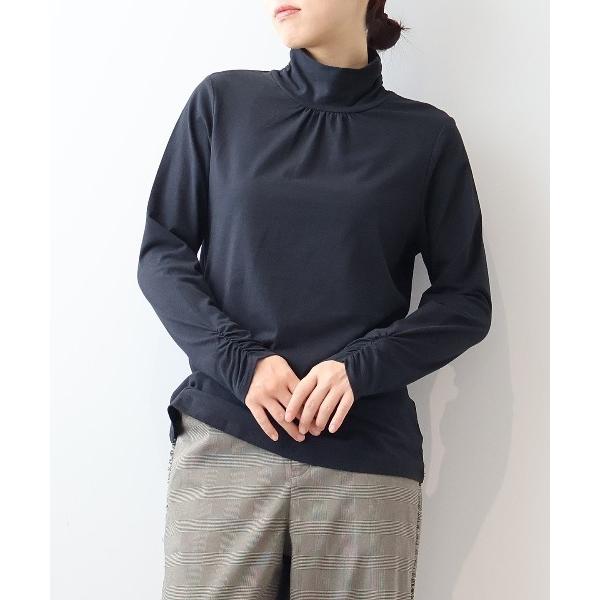 tシャツ 「L〜6L 大きいサイズ」「プレスウォーム」天竺タートルネックTシャツ レディース