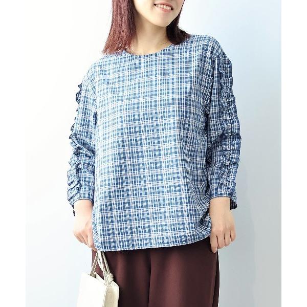 ブラウス シャツ 「L〜6L 大きいサイズ」ソフトビエラフリルスリーブブラウス レディース