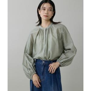 ブラウス シャツ ラメドットギャザーブラウス「セットアップ対応」 レディース