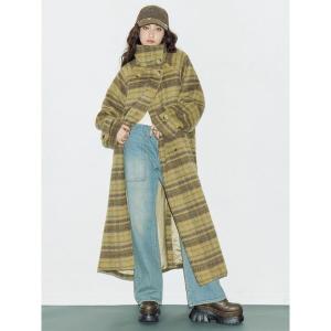 コート チェスターコート スタンドカラーロングコート レディース