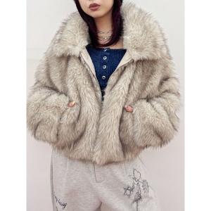 ブルゾン アウター ファイクファーショートブルゾン レディース