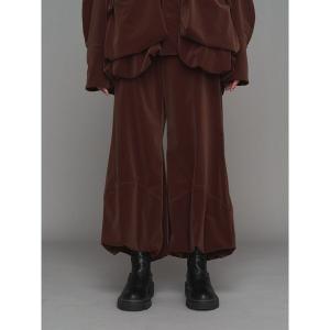 パンツ VELVET HEM GATHER PT 「セットアップ着用可能」 / ベルベットヘムギャザーパンツ レディース