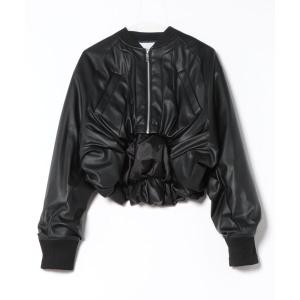 ブルゾン アウター VOLUME GATHER SHORT BZ / ボリュームギャザーショートブルゾン レディース