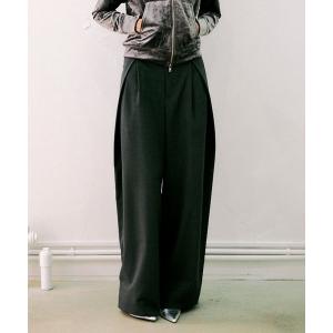 スラックス パンツ ウールタックワイドパンツ「MADE IN JAPAN」 レディース
