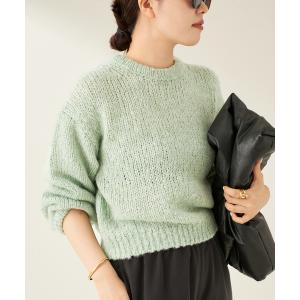 ニット セーター Fluffy half ニット レディース