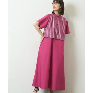 「HERENCIA」 半袖ワンピース MEDIUM プラム レディース