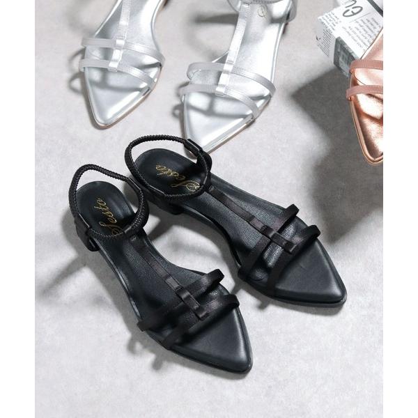 「SESTO」 フラットサンダル M ブラック レディース