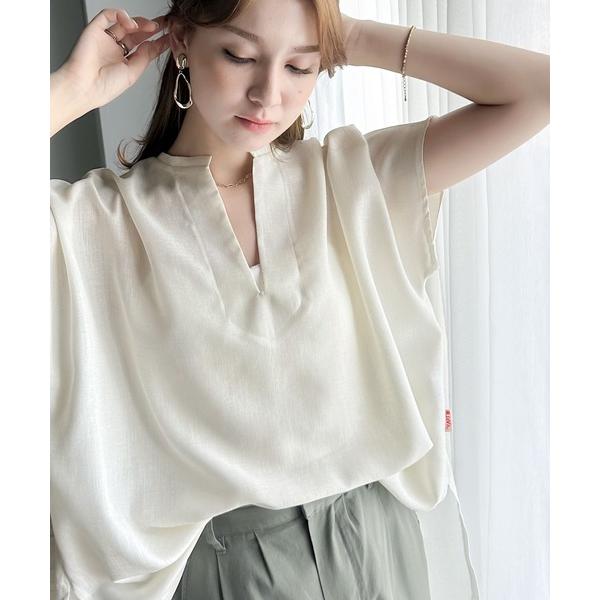 「Java」 半袖ブラウス X-LARGE オフホワイト レディース