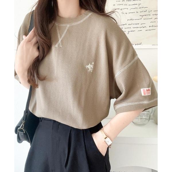 「Java」 半袖カットソー SMALL モカ レディース