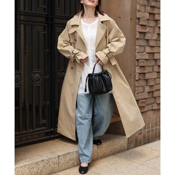 トレンチコート コート ロング丈トレンチコート/ツイル/秋服 レディース