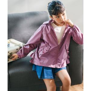 ブルゾン アウター シャイニータフタバックフリルフードブルゾン キッズ 子供服 女の子