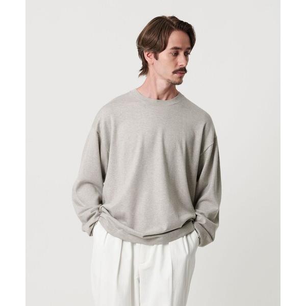 セーター ニット コットン カシミヤ ブレンド ロングスリーブ Tシャツ メンズ