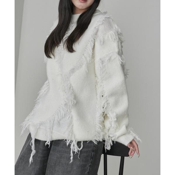 ニット セーター Fringe Design Knit/フリンジデザインニットメンズ レディース