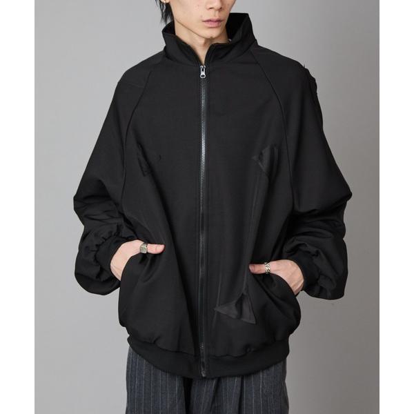 ブルゾン アウター Switching Full-Zip Blouson / 切り替え風 パッチワー...